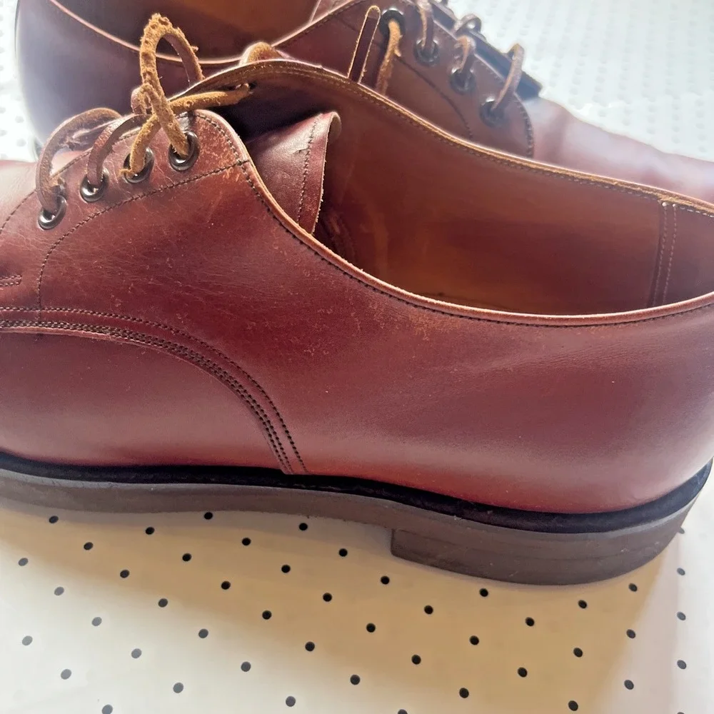 Brooks Brothers Men's Brown Leather Oxford Dress Shoes Size 10-10.5